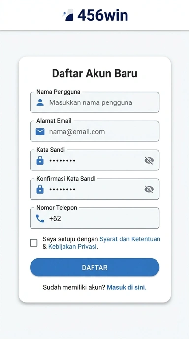 Cara Daftar Akun 456win untuk Pengguna Android