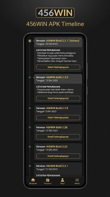 Riwayat Versi Aplikasi 456win Android
