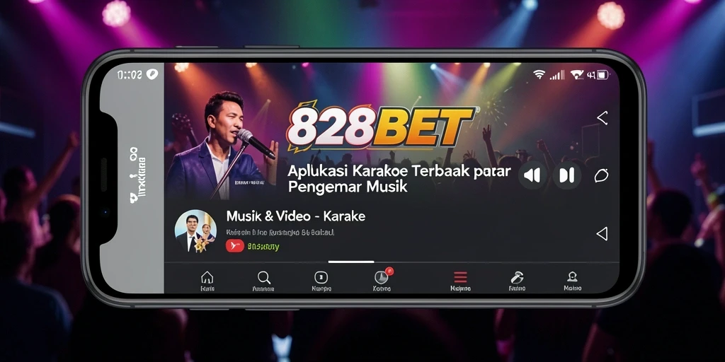 Antarmuka aplikasi Karaoke 828BET yang mudah digunakan.