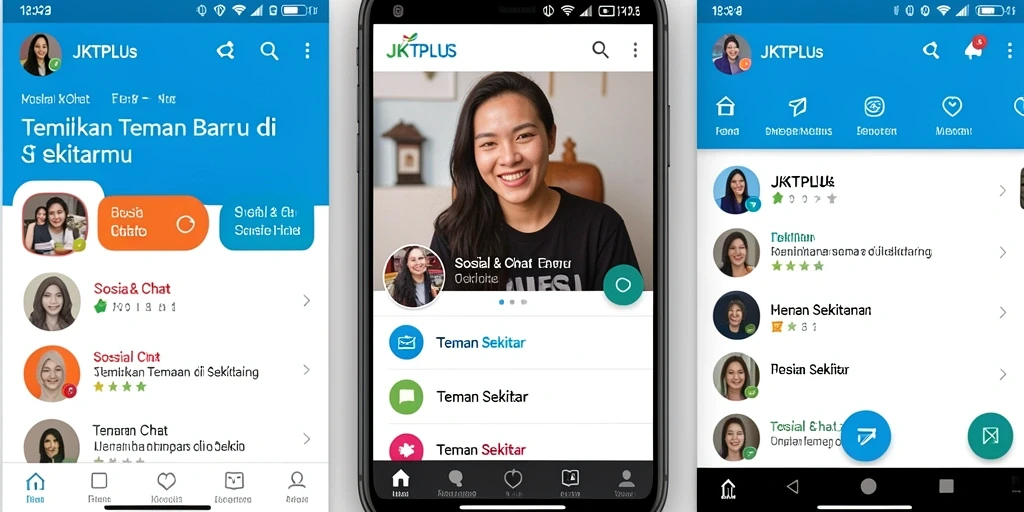 Antarmuka JKTPLUS yang menarik dan fungsional untuk Teman Sekitar.