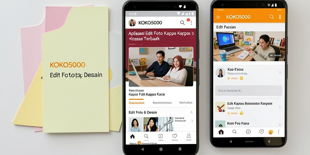 Tampilan antarmuka KOKO5000 yang modern dan fungsional untuk Edit Foto Kertas Kaca.
